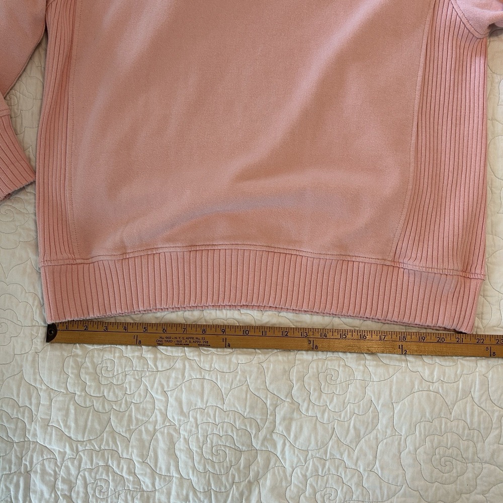 Aerie Oversized Crewneck Women's Size XS / TP Pink Ribbed Sides Trim Cozy Lounge - Picture 11 of 15